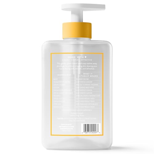 Native Liquid Hand Soap, Sparkling Lemon & Tangerine Scent, Non-Drying Formula for Soft, Smooth Hands, Made with Plant-Based Cleansers, Sulfate & Paraben Free, 13 oz Bottle