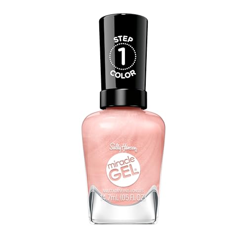 Sally Hansen Miracle Gel Salon Quality Nail Polish | Gel-Like Formula, Two-Step System, No UV Light Needed, Long Lasting | Opaque, Glossy | 341 Pink an Outfit | Classic Pink Nail Color