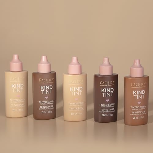 Pacifica Tinted Moisturizer – Kind Tint Serum, Lightweight Hydrating Foundation with Vegan Collagen & Hyaluronic Acid for Dewy Glow, Buildable Coverage, Vegan, 1 fl oz (Shade 24)