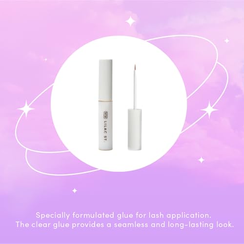 Lilac St - Lilac Lash Glue (Clear) - Beginner Lash Cluster Glue - Precise Brush Tip Applicator - Strong Hold & Easy Removal - Waterproof - Sensitive Eyes Safe - Cruelty Free, Vegan, Women Founded