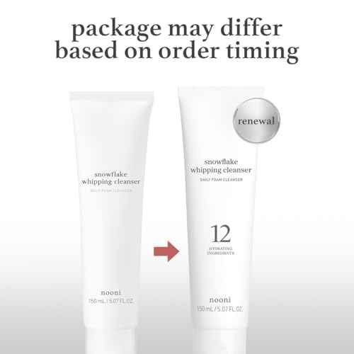 NOONI Face Cleansing - Snowflake Whipping Cleanser | Korean Glass Skin Care, Kbeauty, Facial Wash, Remove Impurities, Purifying, Vegan Whipped Cream, Moisturizing, Sensitive Skin, 5.07 FL Oz
