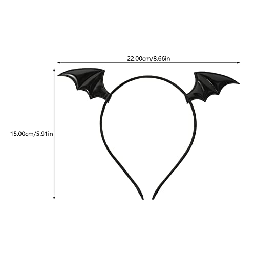 Beaupretty Halloween Bat Hair Clips Bat Wings Headband Cartoon Bat Ears Headband Hair Accessories Cosplay Costume Black