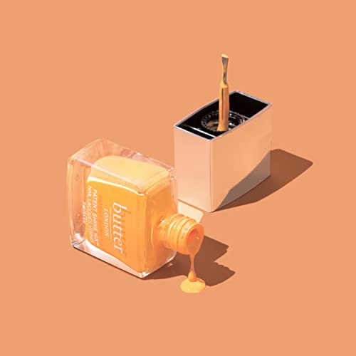 butter LONDON Patent Shine 10X Nail Lacquer, Helps Protect & Strengthen Nails, Gel-Like Finish & Chip-Resistant, 10-Free Formula, Vegan, Cruelty & Paraben Free, Pop Orange