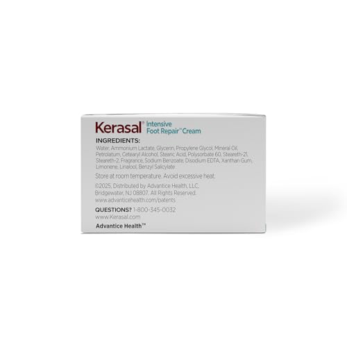 Kerasal Intensive Foot Repair, Skin Healing Ointment for Cracked Heels and Dry Feet, 1 Oz