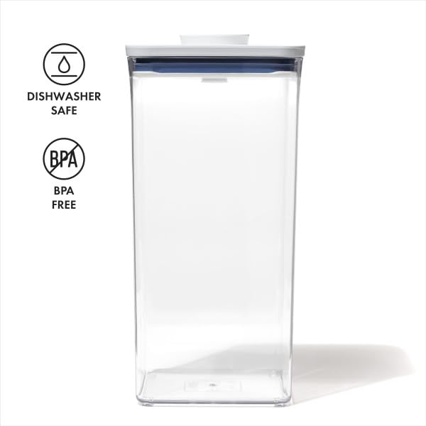 OXO Good Grips POP Container - Airtight Food Storage - Small Square Tall 2.3 Qt Ideal for spaghetti, linguini and lasagna