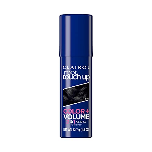 Clairol Root Touch-Up Color + Volume 2-in-1 Temporary Spray, Black Hair Color, Pack of 1