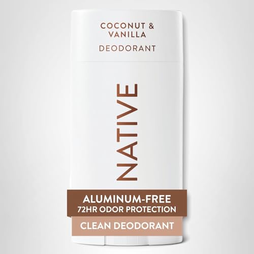 Native Deodorant Contains Naturally Derived Ingredients, 72 Hour Odor Control, Deodorant for Women and Men, Aluminum Free, Coconut & Vanilla 2.65oz