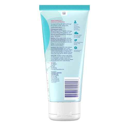 Clean & Clear Deep Action Exfoliating Facial Cleanser, Scrub & Face Wash, Pro-Vitamin B5, Lactic & Glycolic Acids, Oil-Free Gentle Daily Exfoliator for Soft, Smooth, Hydrated Skin, Vegan, 7 Fl Oz Tube