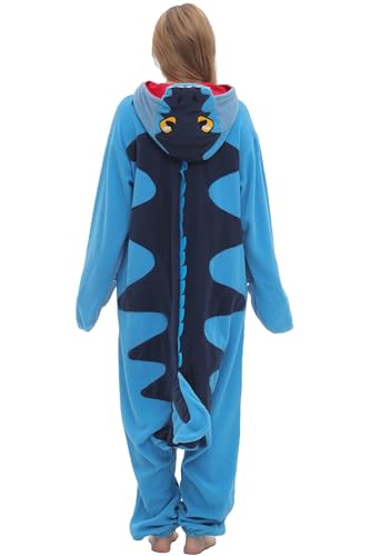 DarkCom Adult Snowman Onesie Halloween Costume Christmas Animal Homewear Polar Fleece Sleepwear for Women Men Small