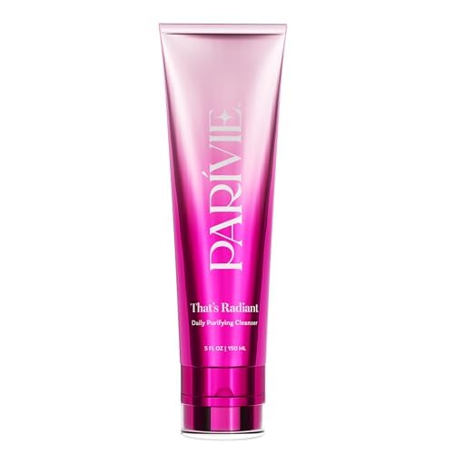 Parivie Radiant Daily Purifying Cleanser - Gel-to-Cream Face Wash with BHA & Ceramides - 5 fl oz