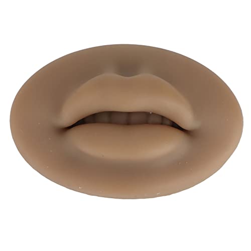 ZJchao Silicone Fake for Lips, 3d Lips Practice Semi Permanent Skin Fake Lips Fake Skin Lips Open Mouth Silicone Lips Model Microblading Practice Skin for Training Lips Makeup