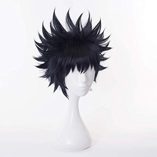 XiongXiongLe Anime Wig Cosplay Jujutsu Kaisen Fushiguro Megumi Black Replacement Hairs Costume Hair Replacement Wigs For Girl Boy Party Halloween Christmas(Fushiguro Megumi)