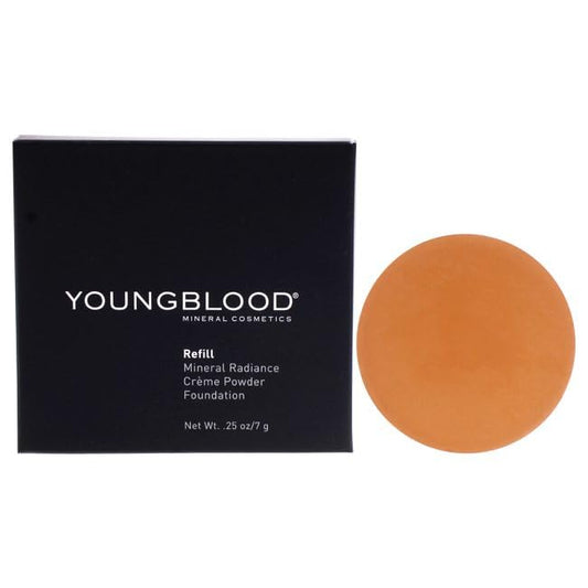 Youngblood Mineral Radiance Creme Powder Foundation - Toffee Shade | 0.25 oz for Flawless Skin
