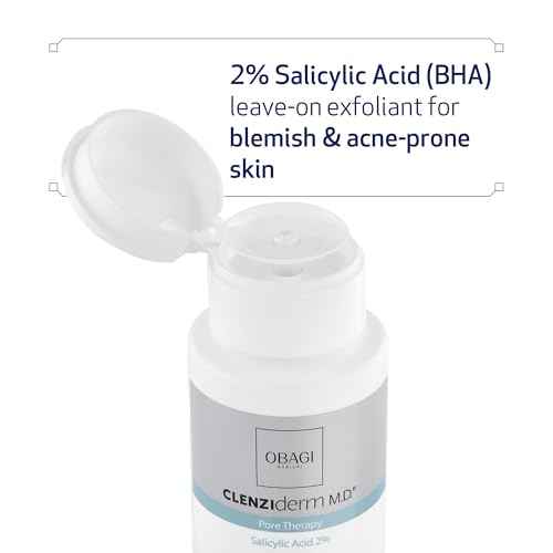 Obagi CLENZIderm M.D. Pore Therapy Exfoliating BHA Toner - Unclogs Pores with 2% Salicylic Acid Acne Treatment ? 5 oz