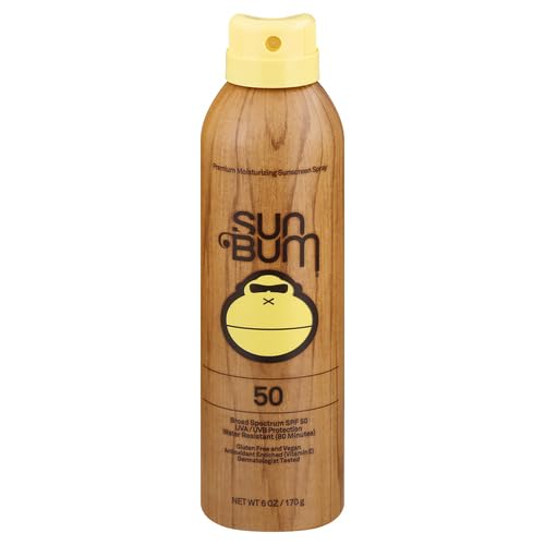 Sun Bum Original SPF 50 Sunscreen Spray - Vegan, Broad Spectrum UVA/UVB Protection | 6 oz (Pack of 2)