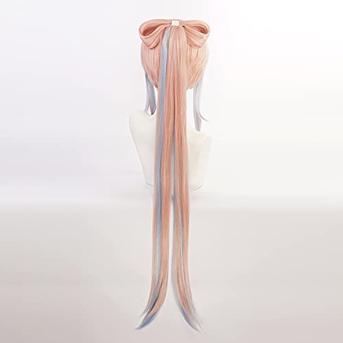 MoeLoli Sangonomiya Kokomi Cosplay wig for Genshin Impact Orange Mix Blue Wig for Kokomi wig, Costume Hair Wig for Halloween Party (Sangonomiya Kokomi)