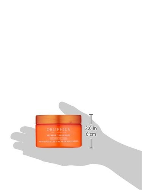 Obliphica Seaberry Hair Mask - Deep Conditioning Treatment for Dry, Frizzy Hair - 8.5 Ounce