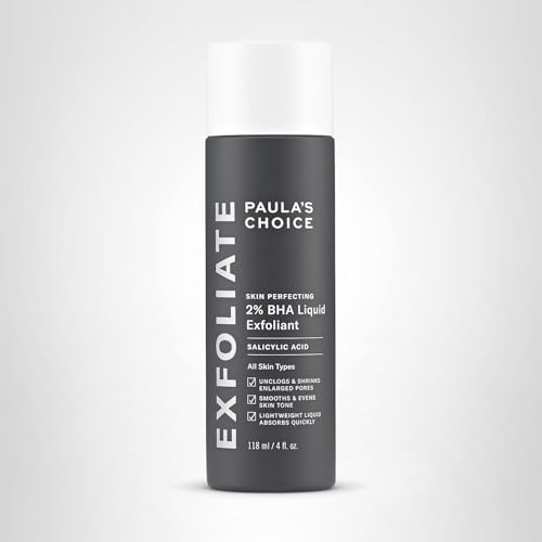 Paulas Choice--SKIN PERFECTING 2% BHA Liquid Salicylic Acid Exfoliant--Facial Exfoliant for Blackheads, Enlarged Pores, Wrinkles & Fine Lines, 4 oz Bottle