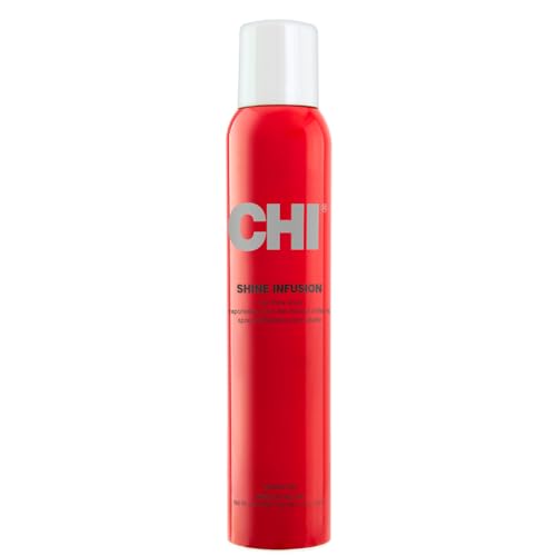 CHI Shine Infusion Thermal Polishing Spray, Adds Shine, Controls Frizz & Split Ends for All Hair Types - Unisex, Sulfate & Paraben-Free - 5.3 Oz