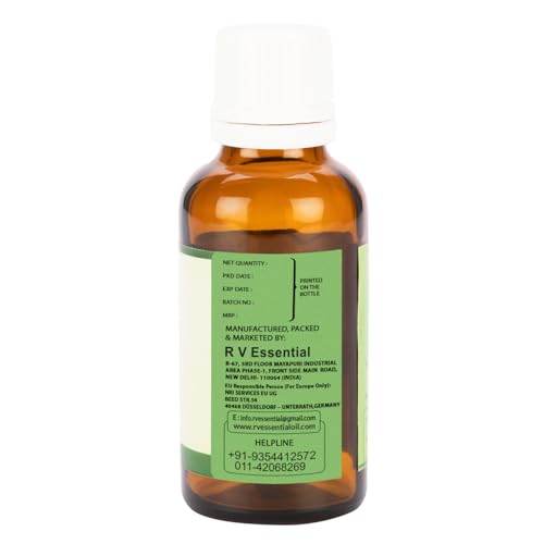 R V Essential Pure Bhringraj Oil 30ml (1.01oz)- Eclipta Alba (100% Pure and Natural Rare Herb Series)