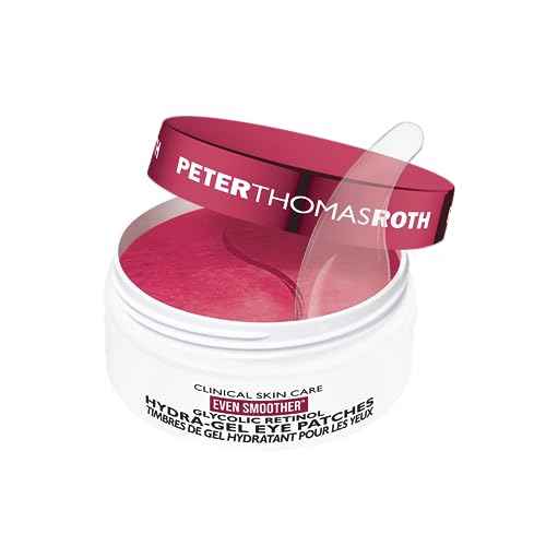 Peter Thomas Roth | Even Smoother¢â Glycolic Retinol Hydra-Gel Eye Patches, Under-Eye Patches With Glycolic Acid and Retinol, Treats Tiny Bumps, Texture, Fine Lines and Wrinkles Under the Eye Area