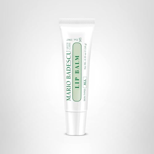 Mario Badescu Moisturizing Original Lip Balm for Dry Cracked Lips, Infused with Coconut Oil and Shea Butter, Ultra-Nourishing Lip Care Moisturizer for Soft, Smooth and Supple Lips, 0.35 Oz