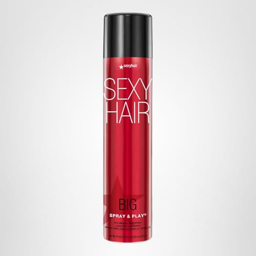 SexyHair Big Spray & Play Volumizing Hairspray | Hold and Shine | Up to 72 Hour Humidity Resistance | All Hair Types