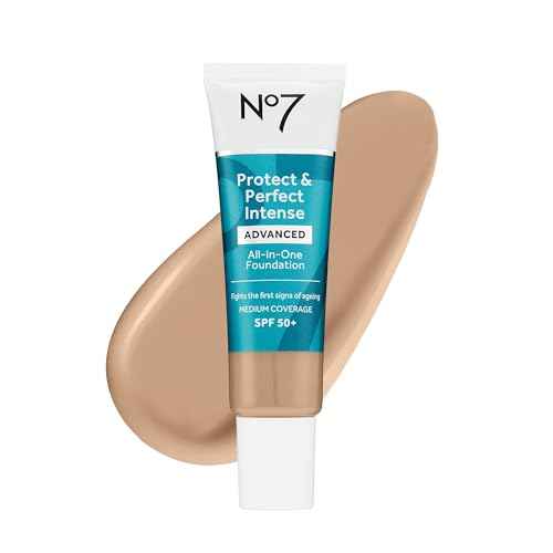 No7 Protect & Perfect Advanced All in One Foundation - Warm Beige - Age Defying Foundation Makeup with SPF 50 - Makeup Base Cream Helps to Reduces Redness & Blurs Visible Pores (30ml)