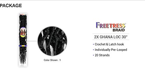 FreeTress Crochet Braids 2X Ghana Loc 30" (1-pack, 2)