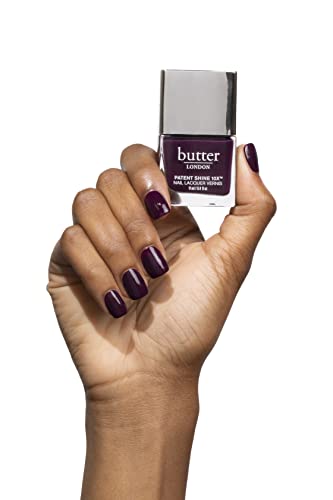 butter LONDON Patent Shine 10X Nail Lacquer, Helps Protect & Strengthen Nails, Gel-Like Finish & Chip-Resistant, 10-Free Formula, Vegan, Cruelty & Paraben Free, Proper Do