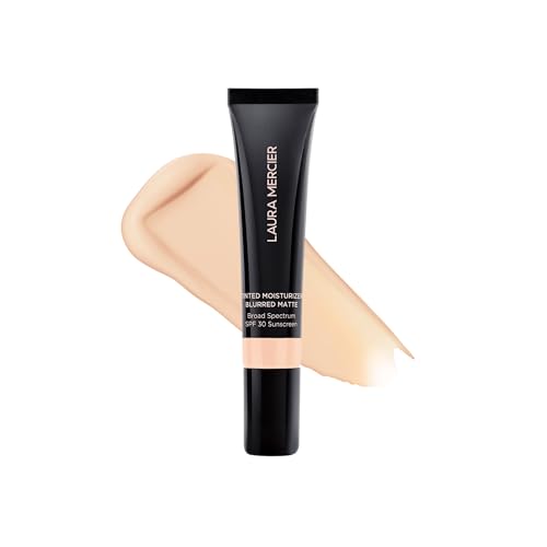 Laura Mercier Tinted Moisturizer Blurred Matte with SPF 30: 24HR+ Shine Control and Blurring, Long Lasting, Sheer to Light, Buildable Coverage, Blurs the Look of Pores, Skin Tint