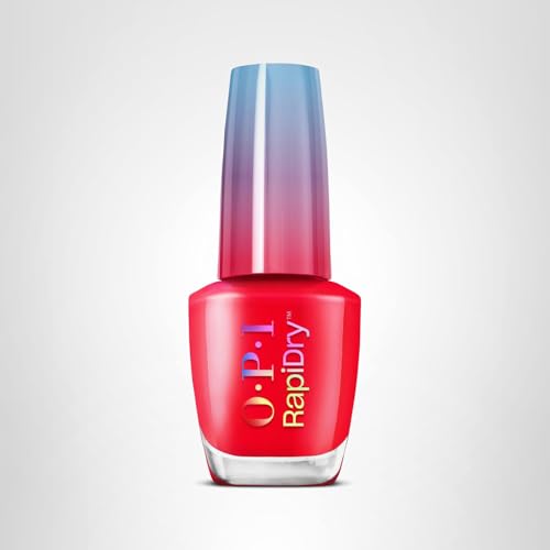 OPI RapiDry Haul Sass | Opaque Bright Red Crème Quick Dry Nail Polish | Vegan, Smudge Proof, Fast Drying