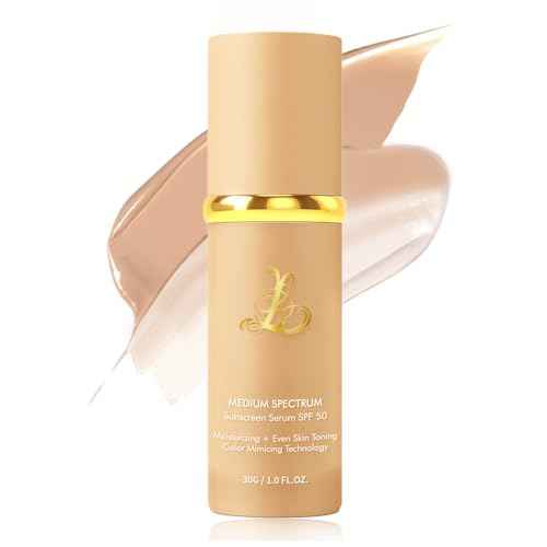 Foundation 4 in 1 - Color Changing Foundation, Medium Spectrum with SPF 50, Hypoallergenic Hydrating Liquid Concealer, Long-lasting & Waterproof Natural Finish - 1.06 fl oz