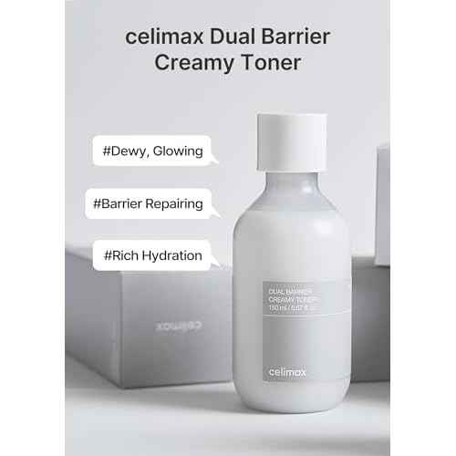 celimax Dual Barrier Creamy Toner | with Ceramides, Peptide, Oil & Alcohol Free, Facial Astringent, Hydrating, Calming, Soothing, Non Irritating,150ml