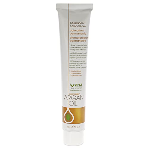 One-n-Only Argan Oil Permanent Color Cream - 7GM Medium Cream Soda Blonde Hair Color Unisex 3 oz (Pack of 2)