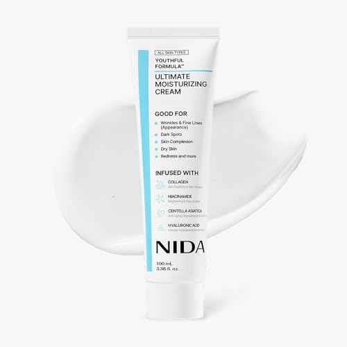 Youthful Formula¢â Ultimate Moisturizing Cream | Centella Asiatica, Niacinamide, Hyaluronic Acid, Collagen | Wrinkles, Fine Lines, Dark Spots, Dry Skin, Redness | 3.38 fl. oz., 100ml