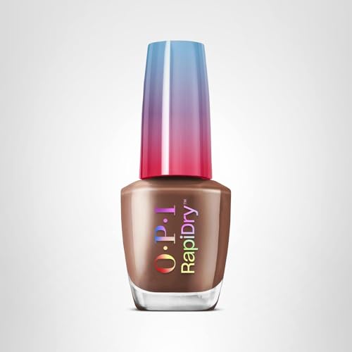 OPI RapiDry Impromptu You | Opaque Dark Brown Crème Quick Dry Nail Polish | Vegan, Smudge Proof, Fast Drying