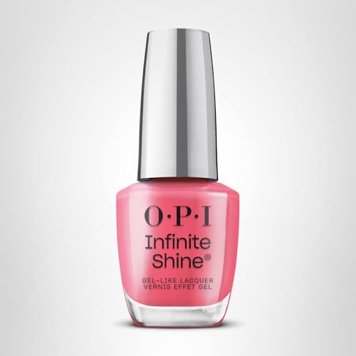 OPI Infinite Shine Strawberry Margarita | Opaque Bright Pink Crème Long Wear Gel Like Nail Polish | Vegan, Long Lasting, Streak Free
