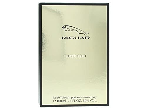 Jaguar Classic Gold Eau de Toilette Spray for Men - 3.4 Ounce | Pack of 2 Bottles
