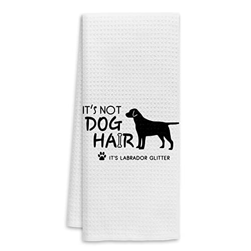 It’s Not Dog Hair It’s Labrador Glitter Funny Black Dog Quote Bath Towel,Dog Lovers Gifts Decorative Towel,Dog Mom Girls Gifts