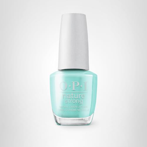 OPI Nature Strong Cactus What You Preach | Opaque Bright Blue Crème Natural Origin Nail Polish | Plant Based, Vegan, Cruelty Free