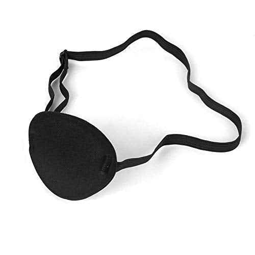 Eye Patch for Adults ? Soft Black Eyepatch for Pirate Costume, Cosplay, Halloween, Adjustable Eye Patches for Dress Up