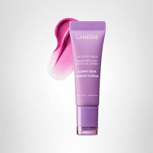 LANEIGE Lip Glowy Balm, Gummy Bear: Sheer Tinted Lip Moisturizer with Shea Butter, for Hydrating Shine & Soft Lips