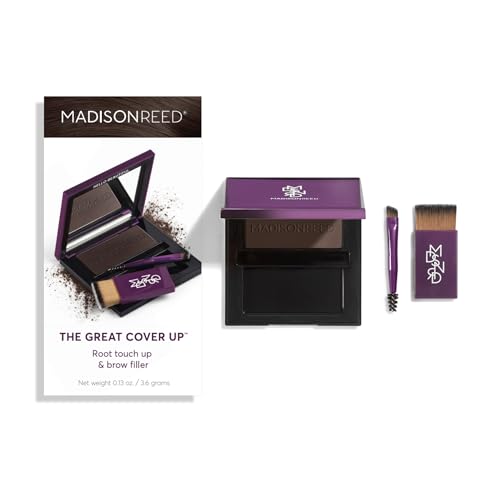 Madison Reed Root Touch Up Powder + Brow Filler – Ombra Dark Brown, Instant Gray Coverage, Conceals Roots & Fills Brows, For Hairlines & Thinning Hair, Temporary, 0.13 oz (60 Uses)