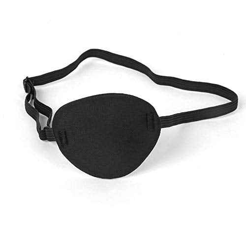 Eye Patch for Adults ? Soft Black Eyepatch for Pirate Costume, Cosplay, Halloween, Adjustable Eye Patches for Dress Up