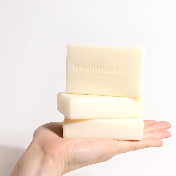 Freshwater Farm Australia Castile Body Soap Bar - Soothing Manuka Honey & Vanilla Bean | 7 oz, 8-Pack for Dry Skin