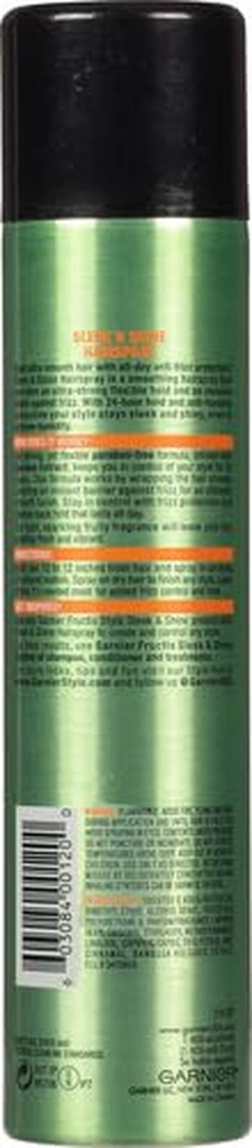 Garnier Fructis Sleek & Shine Anti-Humidity Hairspray - Ultra Strong Hold & Frizz Protection, 8.25 Oz