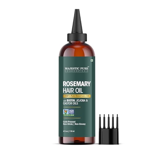 Majestic Pure 100% Pure Lavender Oil with Vitamin E for Hair Care, Strengthening, Nourishing, and Volumizing Formula with Vitamin E & Argan Oil - Non GMO Verified, 6.7 Fl Oz