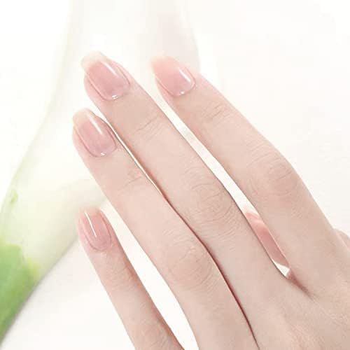 Vishine 4Pcs Jelly Nude Pink Milky White Rose Gel Nail Polish Set Sheer Clear Crystal Translucent French Manicure Gel Nail Polish Kit 8ML