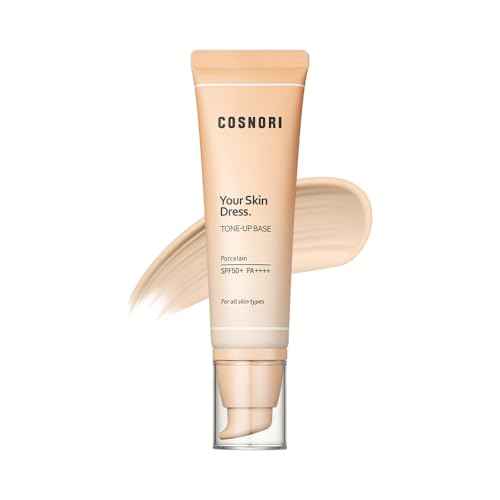 COSNORI Your Skin Dress Tone up Base ? Conceal Pores & Blemish ? Tone Correcting Makeup Base with Niacinamide ? K Beauty ? Porcelain Color for Cool & Warm Tone, 1.69 fl.oz